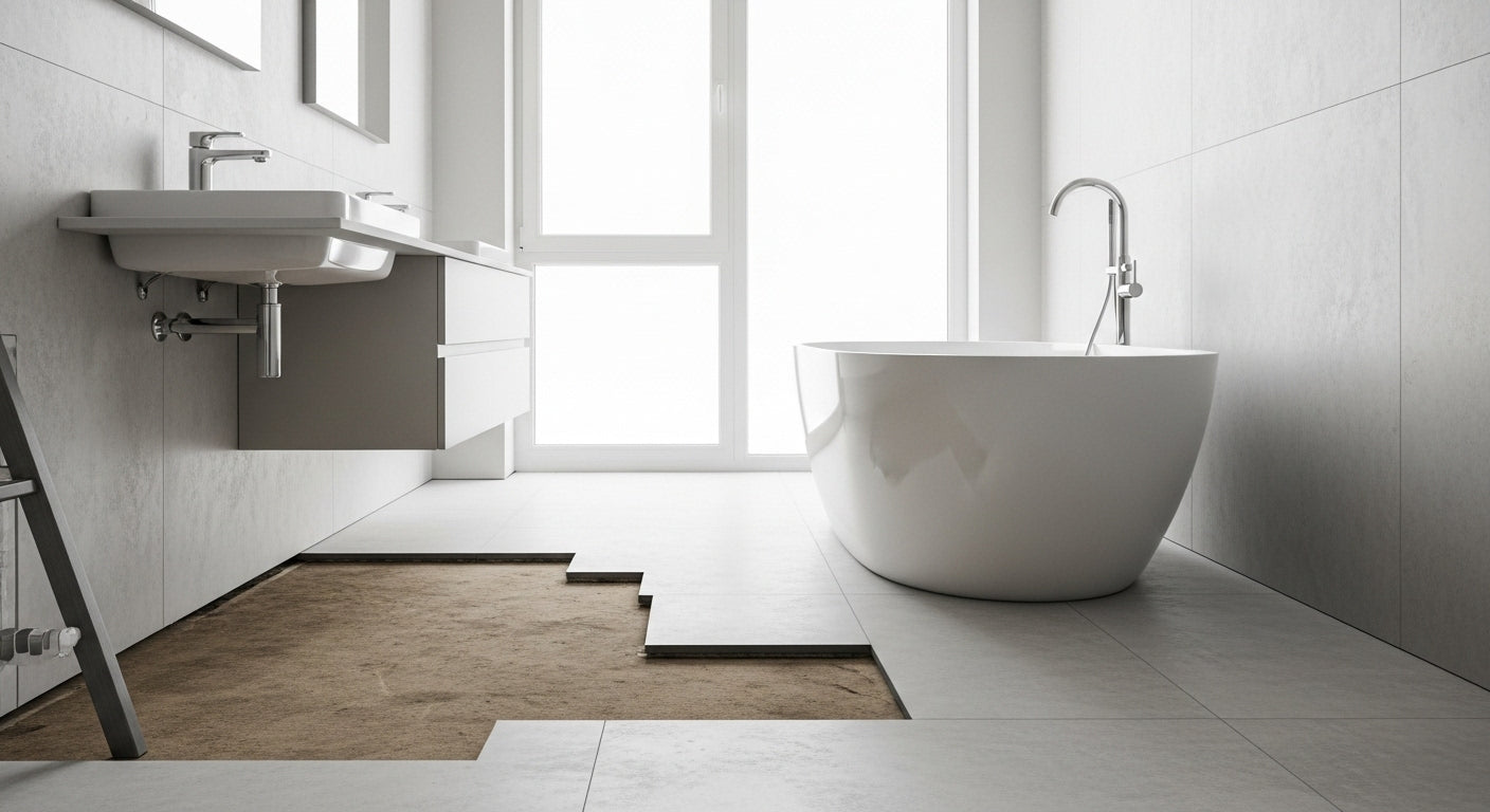 Do You Put Flooring Under a Freestanding Tub
