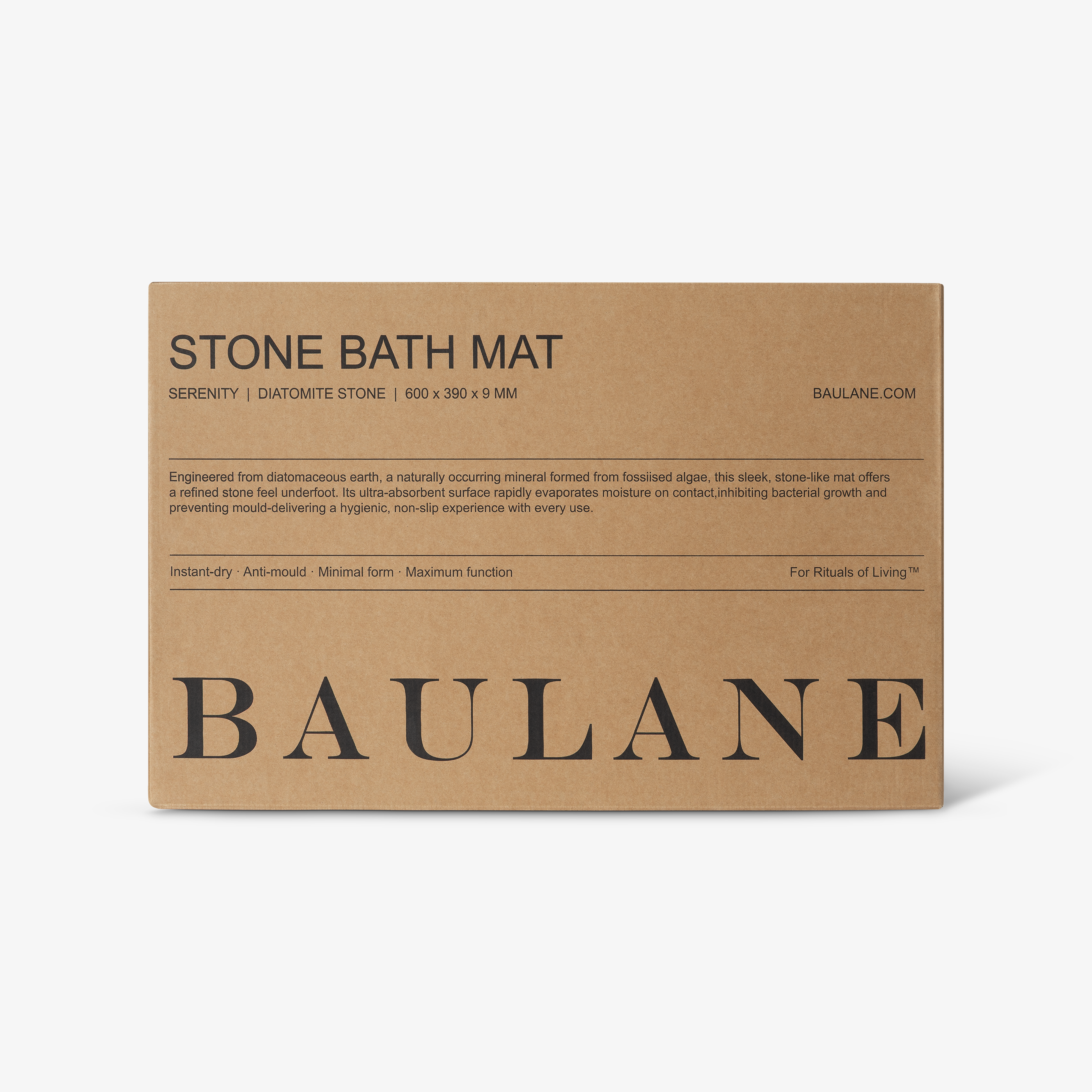 Serenity Stone Bath Mat - Graphite Grey