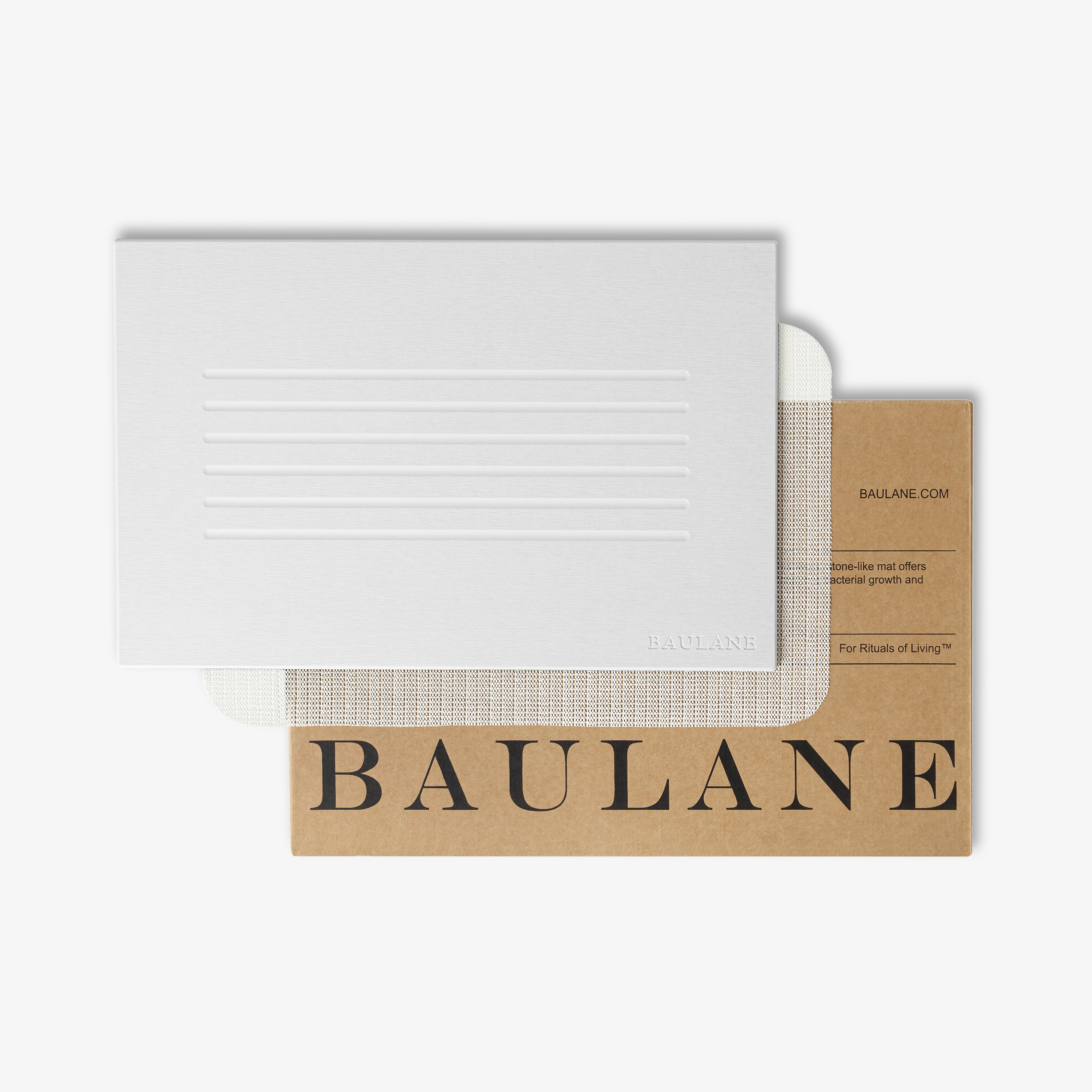 Serenity Stone Bath Mat - Clay White