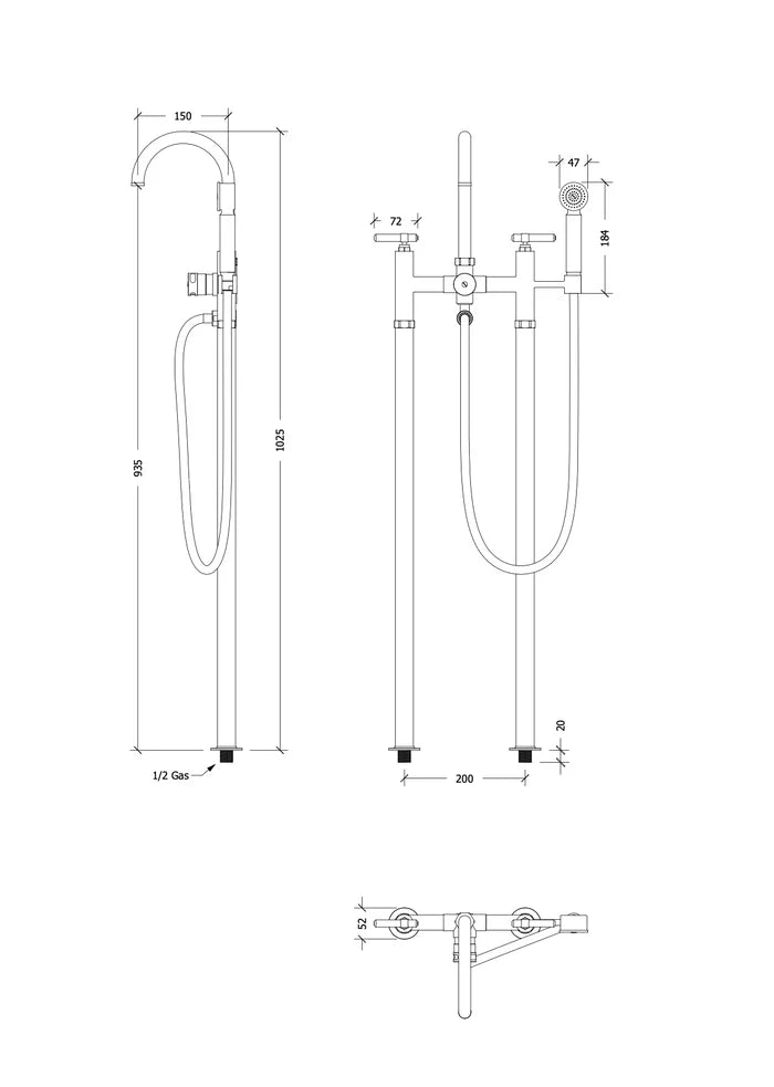 Cielo Sans Tub Filler