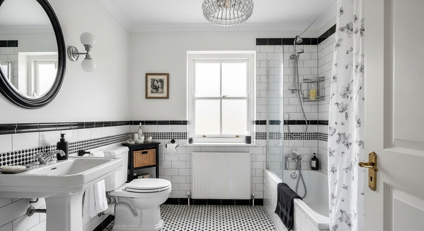 Black and White Bathroom Decorating