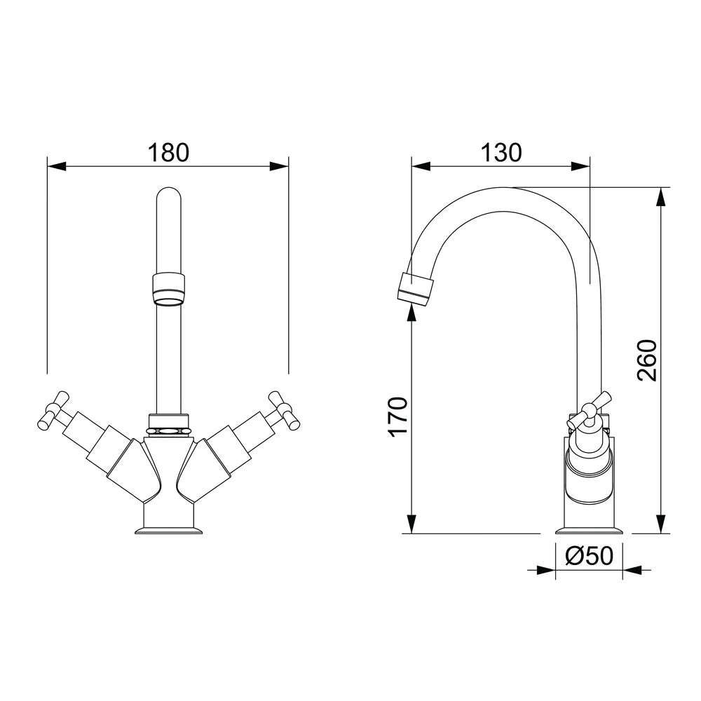 Farfalla Lavatory Gooseneck